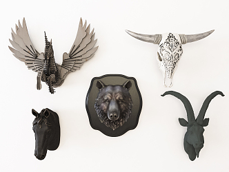 Modern Animal Wall Decorations Wall Decorations 3d model