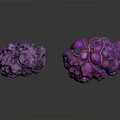 Purple Textured Wooden Stone Decorative Spheres For Home Ornament