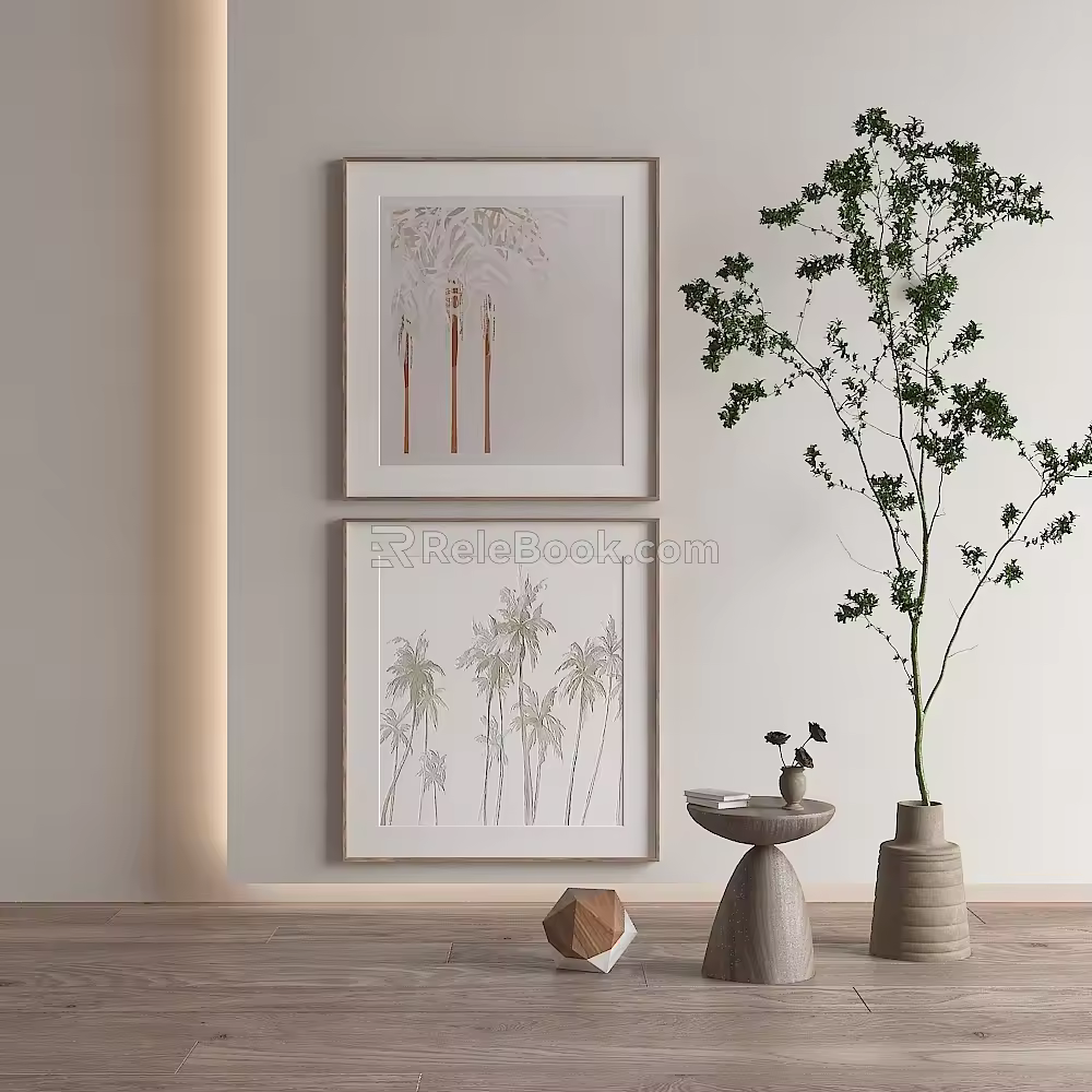 Quiet Wind Decorative Painting 3d model