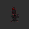 Ergonomic Office Chair Black And Red Modern Design With Adjustable Backrest And Swivel Wheels