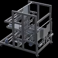 Automatic wrapping machine production equipment assembly line machine 3d model