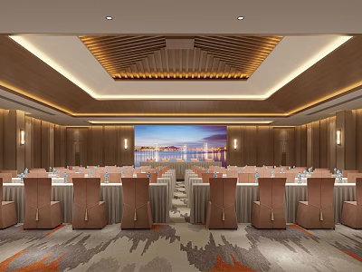 New Chinese Conference Hall Large Conference Room 3d model New Chinese Conference Hall Large Conference Room 3d model