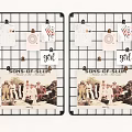 Grid Photo Wall Design With Metal Frame Clips Photos And Decorative Notes