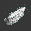 Mechanical Weapon 3D Model With Metal Structure And Detailed Design Features