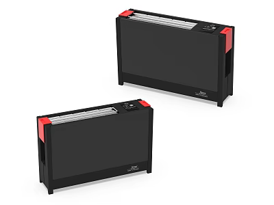 Modern Black Kitchen Appliances With Red Accents Two Stylish Units For Home Use 3d model
