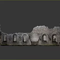 Ancient Architecture Ruins With Brick Walls Arched Doorways And Stone Spires
