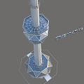 Xi'an TV Tower Modern Architectural Structure With Observation Deck And Tall Spire
