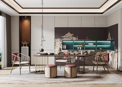 New Chinese Tea Room 3d model