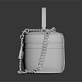 Copper Box Bag With Braided Handle And Decorative Chain Metallic Finish