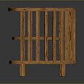 Round Wooden Side Table With Two Tier Shelf And Natural Wood Grain Circular Design