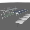 Modern Sunshade Canopy Designs With Solar Panels And Various Outdoor Structures 3d model