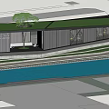 Modern Station 3d model
