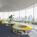 modern library 3d model