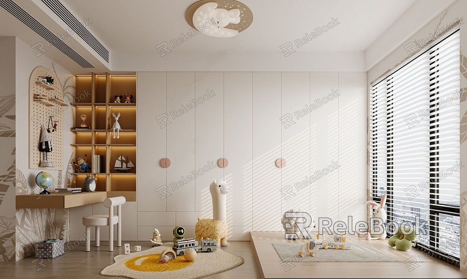 Modern Children Toy Room Girls Room model