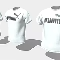 PUMA White T Shirts With Black Logo Design And Comfortable Fit