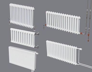 Modern heating pipe radiator 3d model