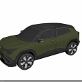 Green Modern SUV With Black Roof And Stylish Front Grille Design