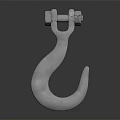 Modern Hook Metal Hook Mechanical Hook 3d model
