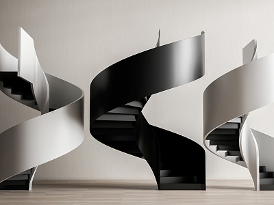 modern revolving staircase model