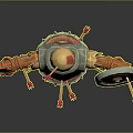 Straw Man Target Design With Wooden Sword Shield And Arrows On Base