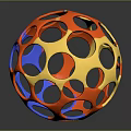Sports Equipment Colorful Perforated Training Ball With Orange Blue Yellow Hole Pattern