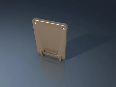 Golden Metal Swing Door Panel With Smooth Surface And Modern Design For Home 3d model