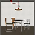 Modern Dining Table and Chair Combination 3d model