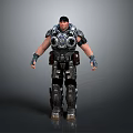 Sci Fi Male Warrior In Full Body Detailed Mechanical Armor With Combat Gear