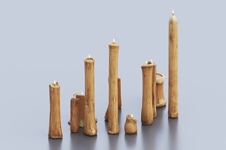 Modern candles 3d model