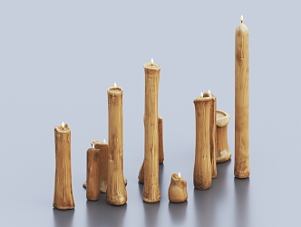 Modern candles 3d model