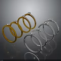 Elegant Shiny Gold And Silver Decorative Rings For Daily Life Accessories