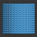 Blue Cylindrical Storage Container With Diamond Pattern Texture For Home Organizing