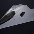 Futuristic White Passenger Aircraft With Sleek Design And 3D Model Concept