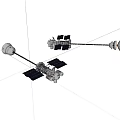 Detailed Space Station Models With Solar Panels And Connected Modules 3d model