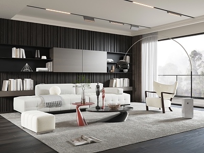 Modern Minotti Sofa Coffee Table Combination model