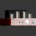 NOSUNNY Audio Amplifier With Vacuum Tubes Silver Knobs And Red Frame