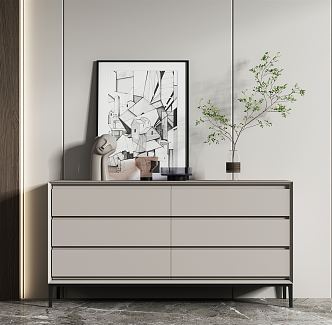 Modern Sideboard Decorative Cabinet 3d model