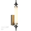 Modern Minimalist Wall Lamp With Brass Frame And White Cylindrical Glass Shade