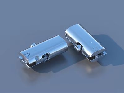 Silver Metal Household Clips With Sleek Surface And Practical Design 3d model