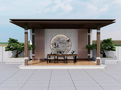 New Chinese Pavilion 3d model