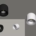 Black and White Downlights and Spotlights Modern Design Stylish Round Ceiling Fixtures for Home Interior