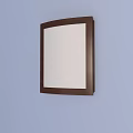 Simple Modern Wall Lamp With Dark Brown Frame And White Panel On Blue Background Wall 3d model