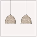 Nordic chandelier rattan chandelier 3d model