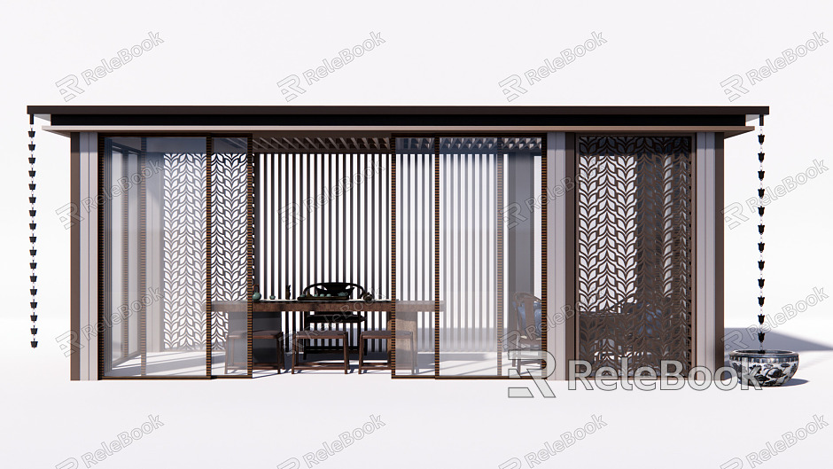 New Chinese Style Pavilion model