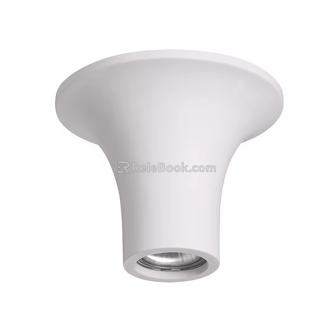 Modern downlight gypsum lamp 3d model