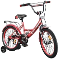 Red Children's Bicycle With Training Wheels Sturdy Frame Comfortable Seat And Durable Wheels