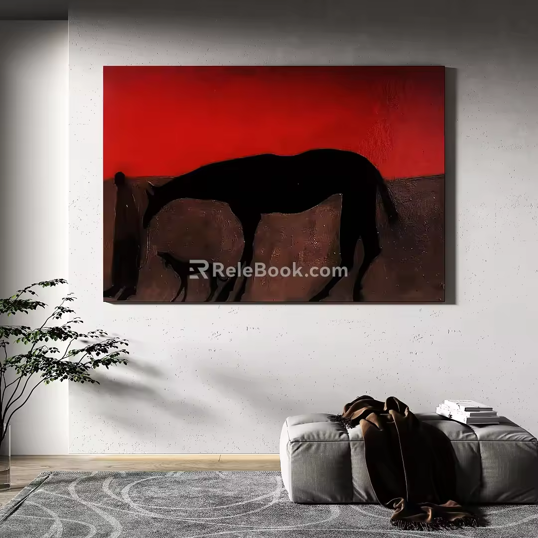 Simple abstract decorative painting 3d model