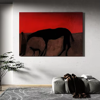 Simple abstract decorative painting 3d model