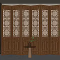 New Chinese Style Screen Partition 3d model
