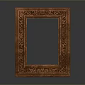 Elegant Wooden Picture Frame With Intricate Carved Decorative Details for Home Decor